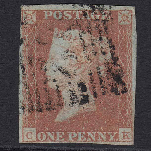 GB QV 1841 1d Red-brown (Plate 101) (SG8) 'CK' FU in Scotland 4 Margins
