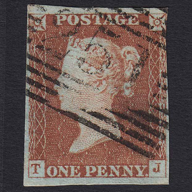 GB QV 1841 1d Red-brown (Plate 42) (SG8) 'TJ' FU Montrose (251) nr 4M