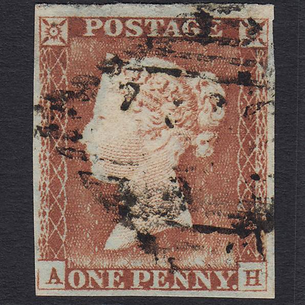 GB QV 1841 1d Pale Red-brown (Plate 41) SG9-B1(3) AH VFU in Ireland 4M