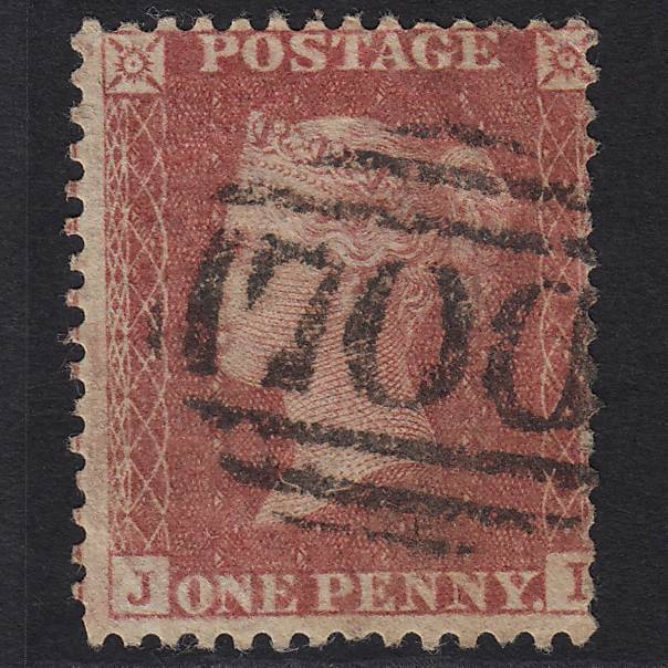 GB QV 1857 1d Rose-red (Plate 36) SG40-C10(1) JI GU Sheffield 700