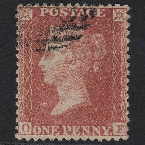 GB QV 1857 1d Rose-red (Plate 48) SG40-C10(1) OF FU Light Cancel