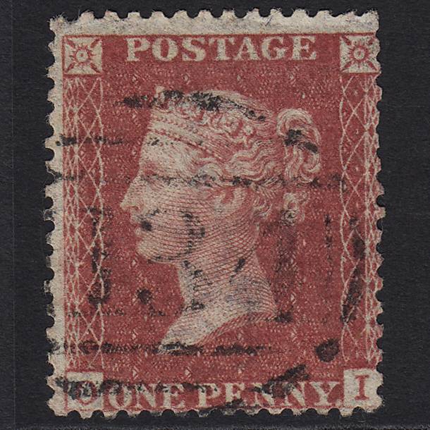GB QV 1857 1d Rose-red SG40-C10(1) OI FU Bristol 134