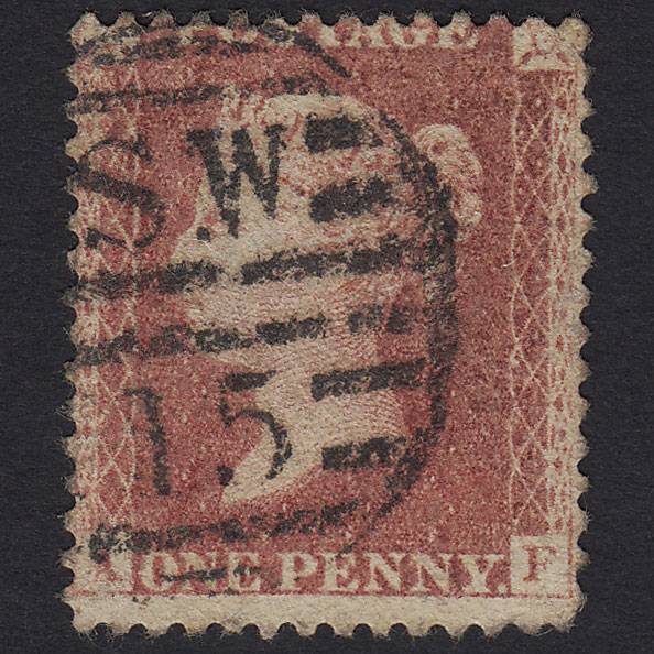 GB QV 1857 1d Rose-red SG40-C10(1) AF GU London D&S SW15
