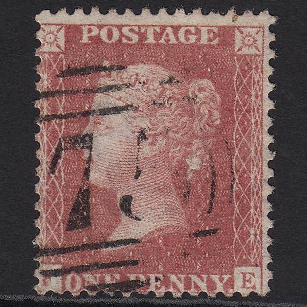 GB QV 1857 1d Rose-red (Plate 48) SG40-C10(1) FE GU Birmingham 75