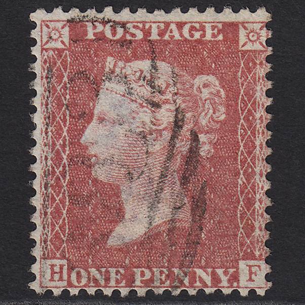 QV 1857 1d Rose-red (Plate 27) SG40-C10(1) HF VFU Salisbury 683