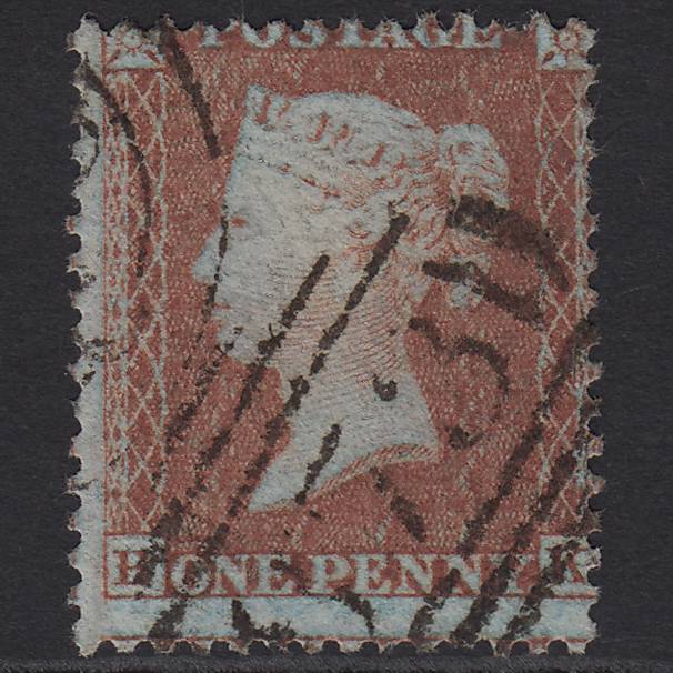GB QV 1855 1d Red-brown (Plate 9) SG24-C3(1) BK GU Weymouth 873