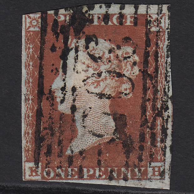 GB QV 1841 1d Red-brown (Plate 48) SG8-B1(1) KH GU nr 4 Margins Selkirk 305