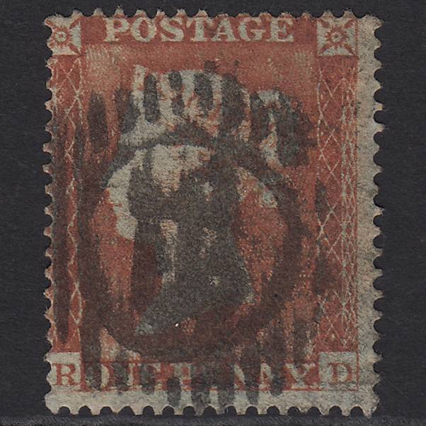 GB QV 1854 1d (Plate 163) SG17-C1(1) RD GU London D&S V Worn Impression