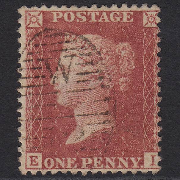 GB QV 1857 1d Rose-red (Plate 47) SG40-C10(1) EI FU London D&S Cancel