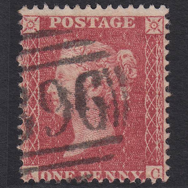 GB QV 1857 1d Rose-red (Plate 56) SG40-C10(1) AC FU Missing Imprimatur