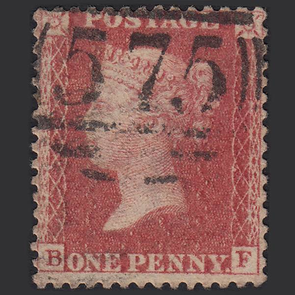 GB QV 1857 1d Rose-red (Plate 60) SG40-C10(1) BF FU Norwich 575