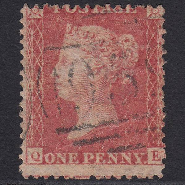 GB QV 1857 1d Rose-red (Plate 46) SG40-C10(1) QE GU Misperf