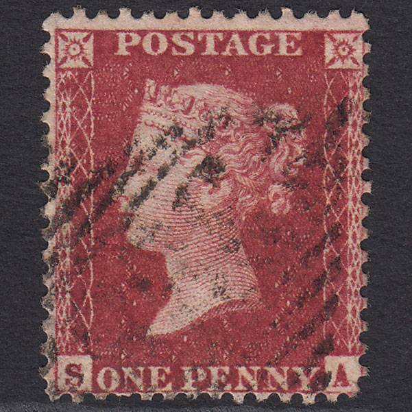 GB QV 1857 1d Deep Rose-red (Plate 46) SG41-C10(4) SA GU Ireland
