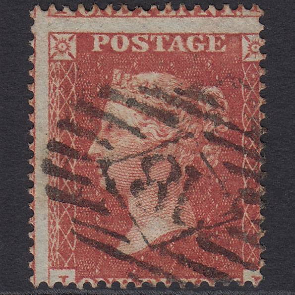 GB QV 1855 1d (Plate 7) SG21-C4(1) JL GU London IS 18 Large Misperf