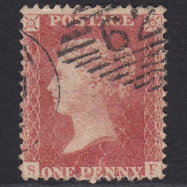 GB QV 1857 1d Rose-red (Plate 41) SG40-C10(1) SF GU Belfast 62
