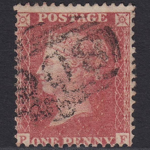 GB QV 1857 1d Rose-red (Plate 48) SG40-C10(1) PF FU Misperf