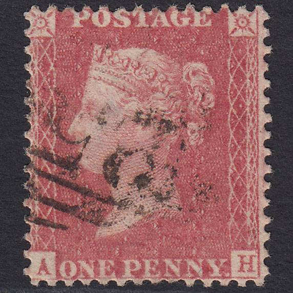 GB QV 1857 1d (Plate 34) SG40-C10(1) Constant Variety AH FU Missing Imprimatur