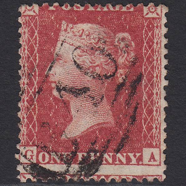 GB QV 1857 1d (Plate 57) SG40-C10(1) GA FU Hundred House B40 Large Misperf