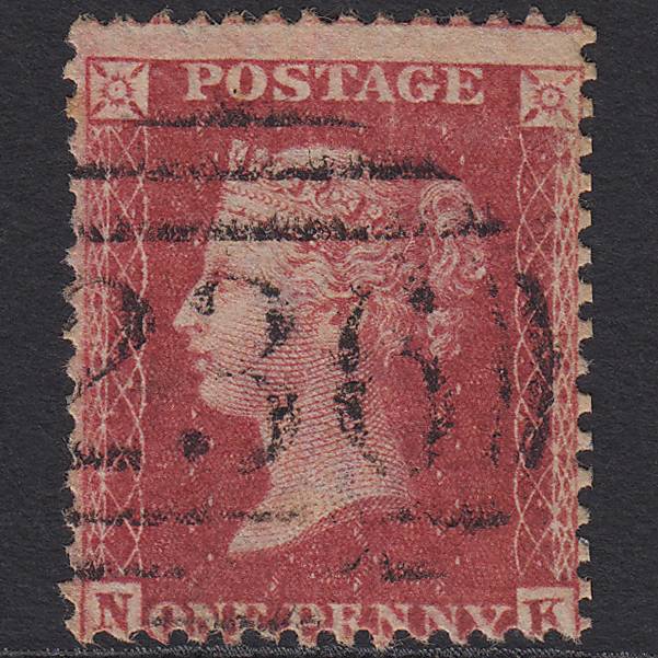 GB QV 1857 1d Rose-red (Plate 60) SG40-C10(1) NK GU Dartford 236