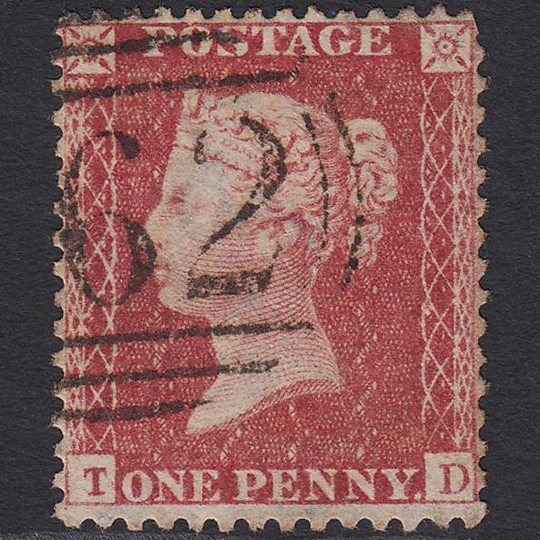 GB QV 1857 1d Rose-red (Plate 27) SG40-C10(1) TD GU