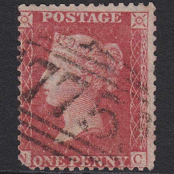 GB QV 1857 1d Rose-red (Plate 59) SG40-C10(1) NC GU Tarporley 775