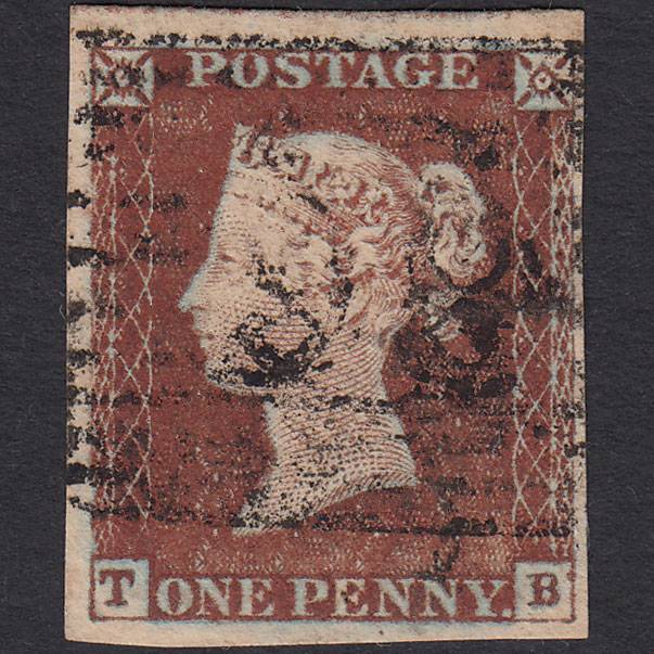GB QV 1841 1d (Plate 35) SG10-B1(4) Ivory Head TB VFU 4M Scotland