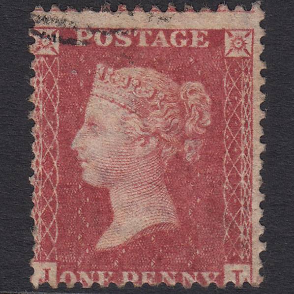 GB QV 1857 1d Rose-red (Plate 41) SG40-C10(1) JL GU Light Cancel Misperf