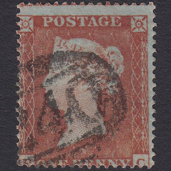 GB QV 1854 1d Red-brown SG17-C1(1) EC FU Deal 240 Misperf