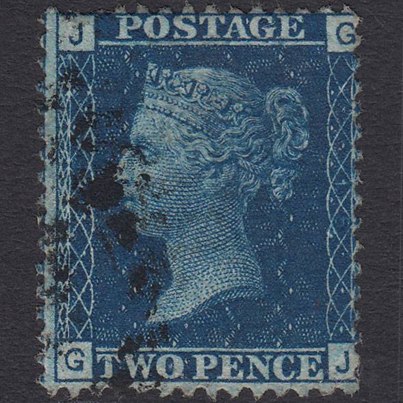 GB QV 1869 2d Blue (Plate 15) SG46-G3 GJ FU Light Cancel