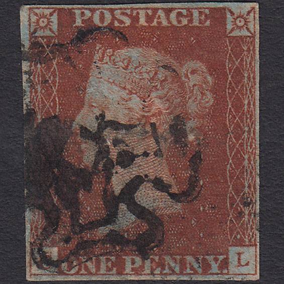 GB QV 1841 1d Red-brown (Plate 16) SG8-B1(1) CL GU 4 Margins Maltese Cross