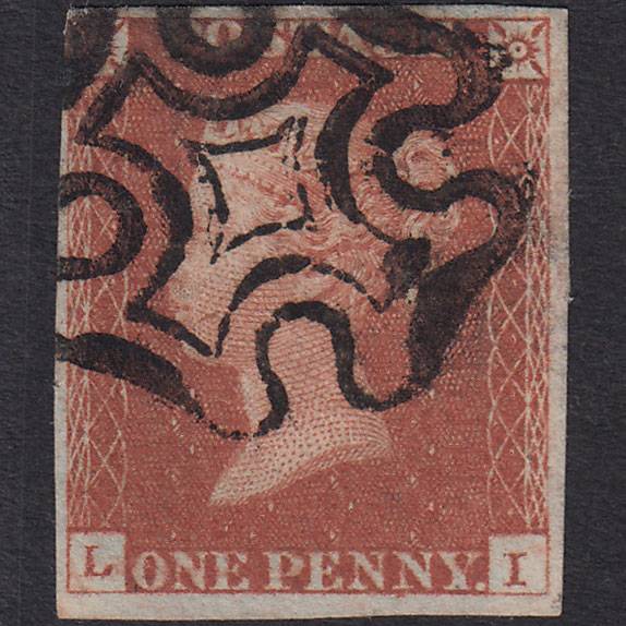 GB QV 1841 1d Red-brown (Plate 21) SG8-B1(1) LI GU nr 4 Margins MX