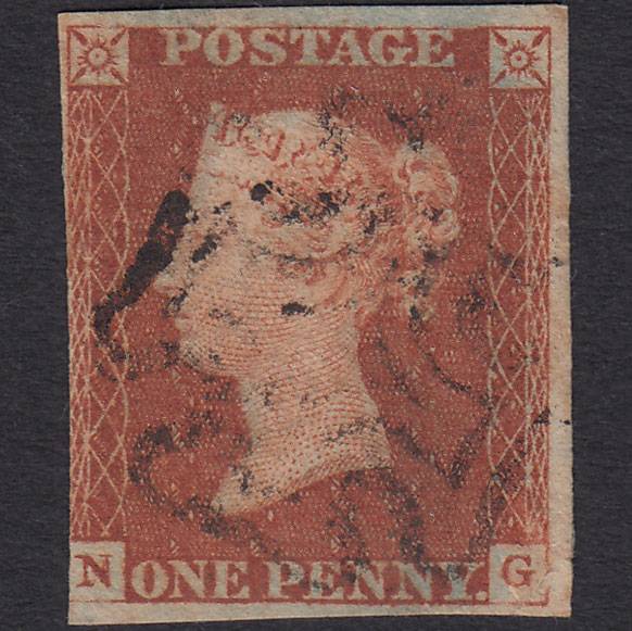 GB QV 1841 1d Red-brown (Plate 29) SG8-B1(1) Ivory Head NG GU 3 Margins MX