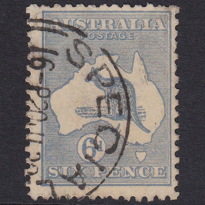 AUSTRALIA 1918 6d Dull Blue Kangaroo SG38B FU Special CDS