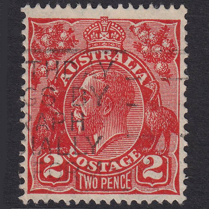 AUSTRALIA 1931 2d Golden Scarlet King George V SG127 VFU Slogan Pmk
