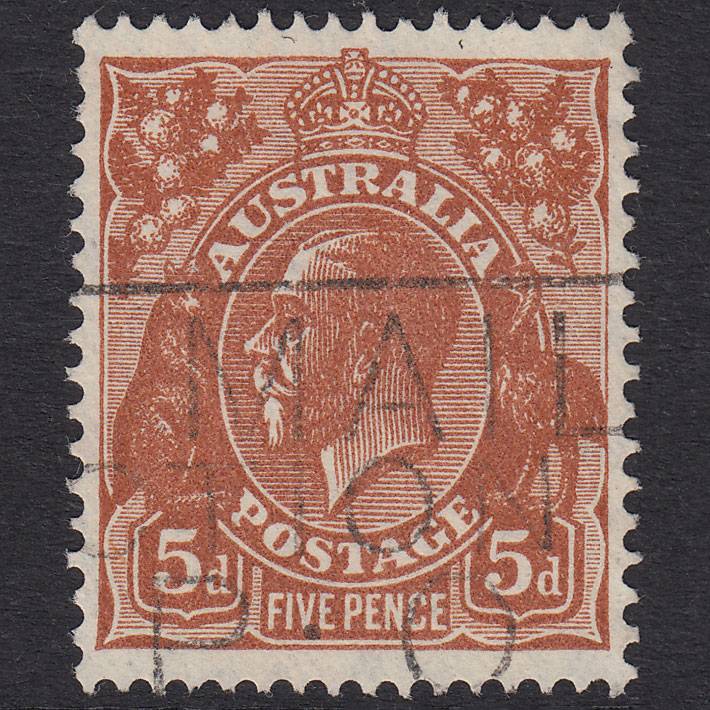 AUSTRALIA 1932 5d Orange-Brown King George V SG130 VFU