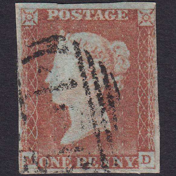 GB QV 1841 1d Pale Red-Brown Plate 69 SG9-B1(3) MD GU 4 Margins