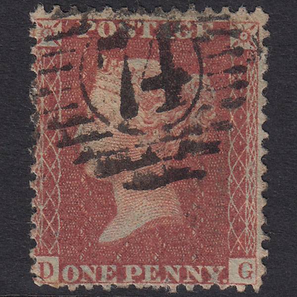 GB QV 1856 1d Red-Brown Plate 33 SG29-C8(1) DG GU London D&S 74