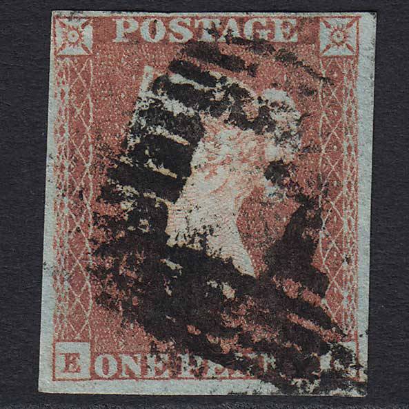 GB QV 1841 1d Red-brown (Plate 106) (SG8) 'EG' GU Aberdeen (1) 4 Margins