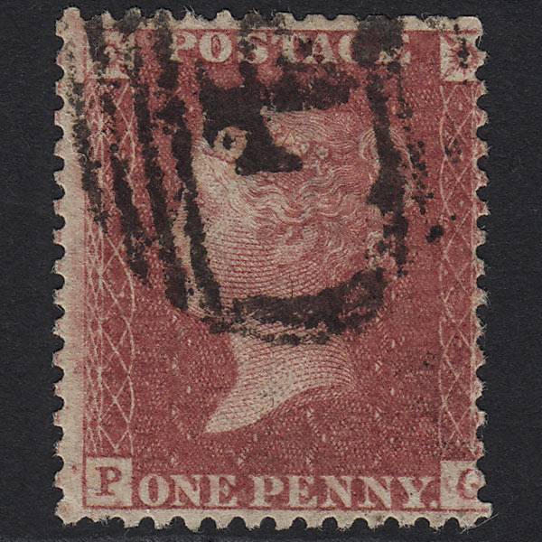 GB QV 1857 1d Rose-red (Plate 52) SG40-C10(1) PG GU Wantage 4