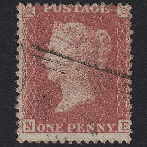 GB QV 1857 1d Rose-red (Plate 27) SG40-C10(1) NE FU in Scotland Light Cancel