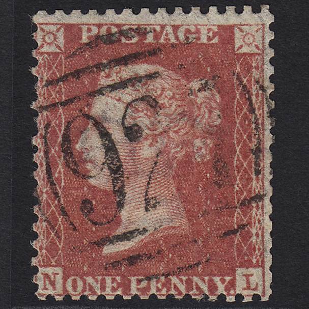 GB QV 1857 1d Rose-red (Plate 44) SG40-C10(1) NL GU Yarmouth 927