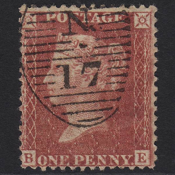 GB QV 1857 1d Rose-red (Plate 36) SG40-C10(1) NE FU in London N17