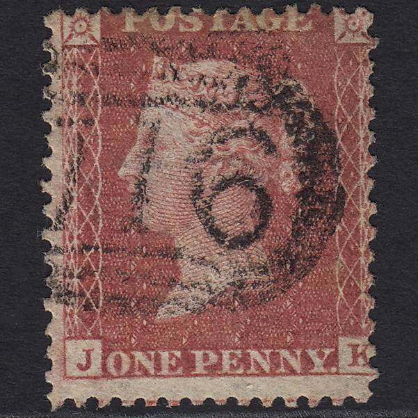 GB QV 1857 1d Rose-red (Plate 36) SG40-C10(1) JK FU Sleaford 716