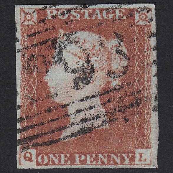 GB QV 1841 1d Red-brown (Plate 74) SG8-B1(1) QL FU Prestonkirk 293