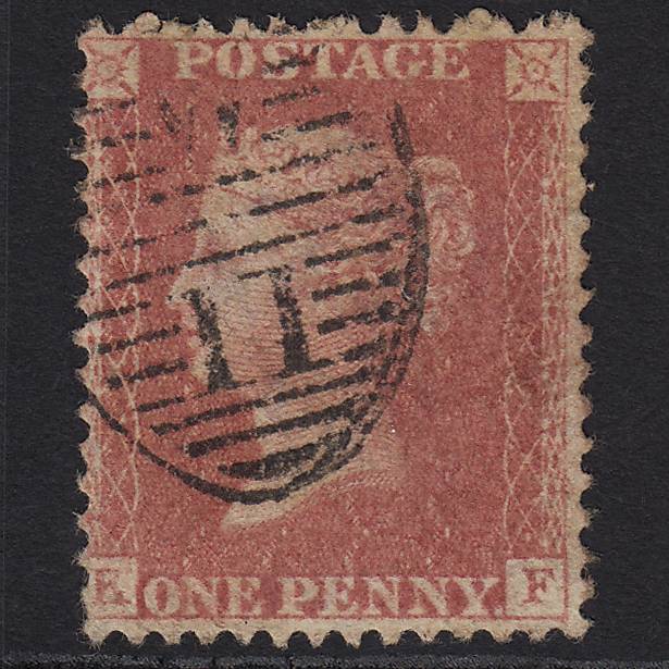 GB QV 1857 1d Rose-red (Plate 59) SG40-C10(1) KF GU London D&S W11