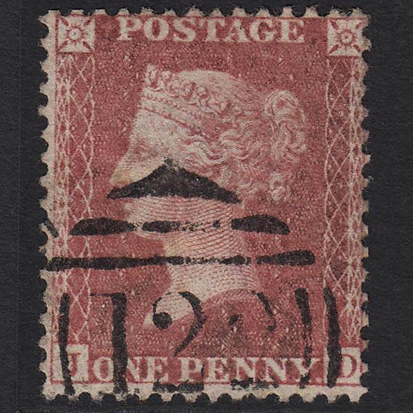 GB QV 1857 1d Rose-red (Plate 60) SG40-C10(1) JD FU Bridgnorth 122 Spoon