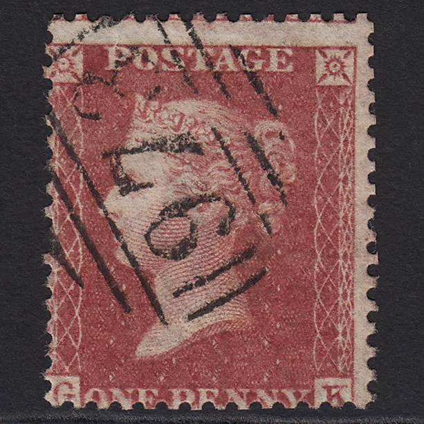 GB QV 1857 1d Rose-red (Plate 47) SG40-C10(1) GK GU Rhyl 973