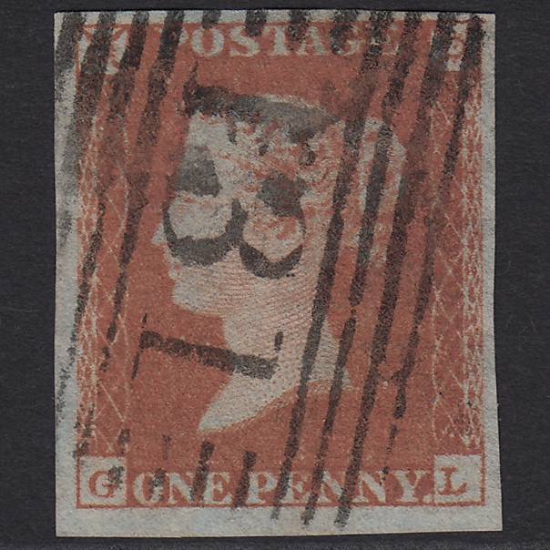 GB QV 1841 1d (Plate 96) SG8-B1(1) GL FU Missing Imprimatur 4M Edinburgh 131