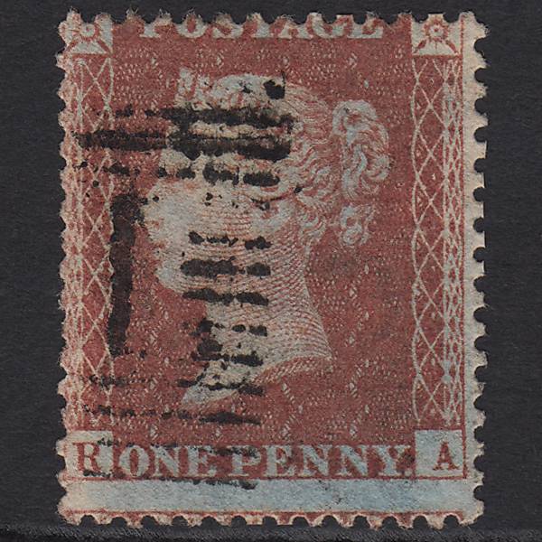 GB QV 1856 1d Red-brown (Plate 24) SG29-C8(1) RA GU Scotland Large Misperf