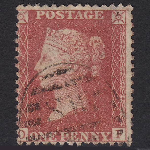 GB QV 1857 1d Rose-red (Plate 62) SG40-C10(1) OF GU London D&S Cancel